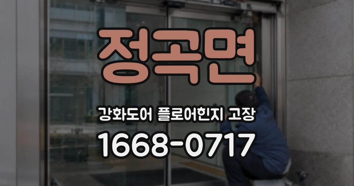 정곡면 강화도어 플로어힌지 고장