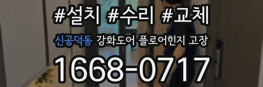 신공덕동 강화도어 플로어힌지 고장