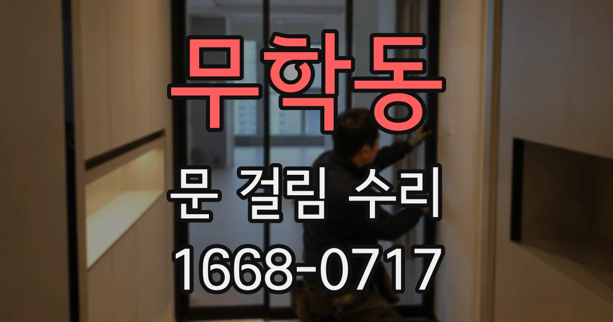 무학동 문 걸림 수리