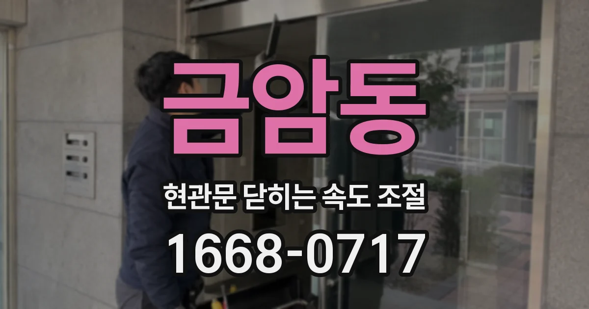 금암동 현관문 닫히는 속도 조절