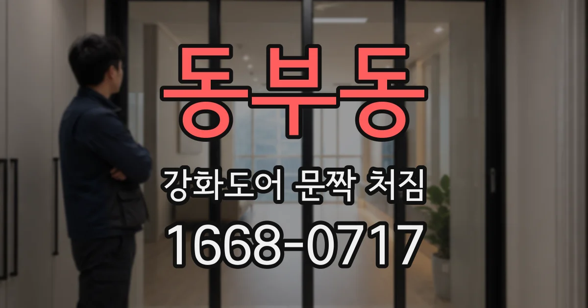 동부동 강화도어 문짝 처짐