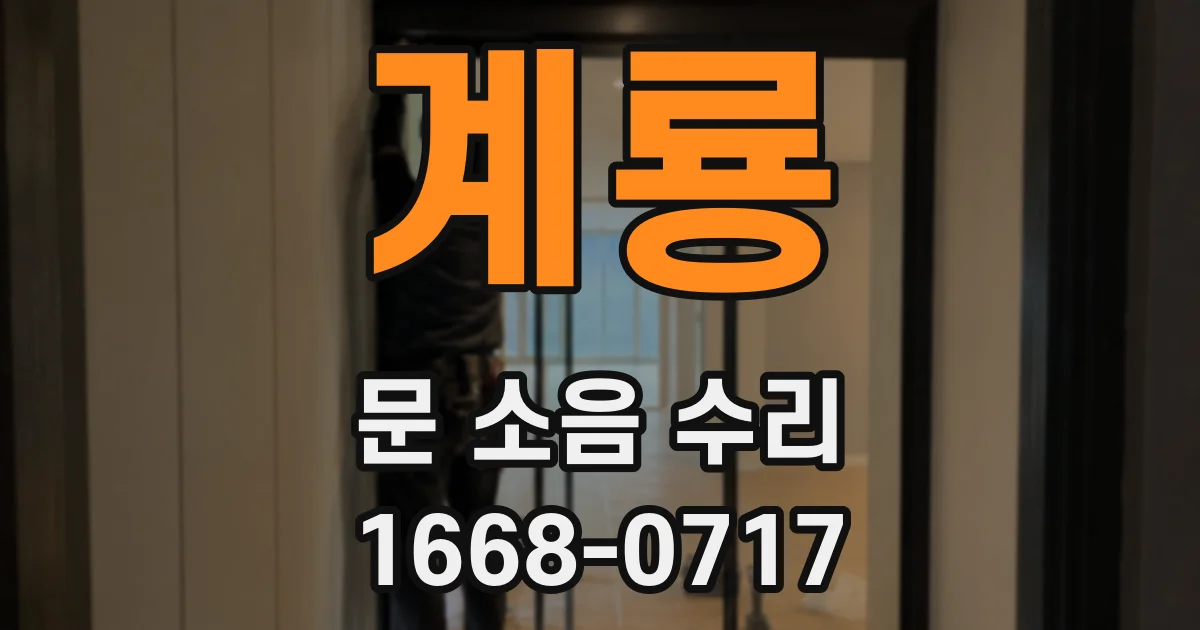 계룡 문 소음 수리