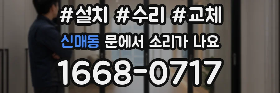 신매동 문에서 소리가 나요