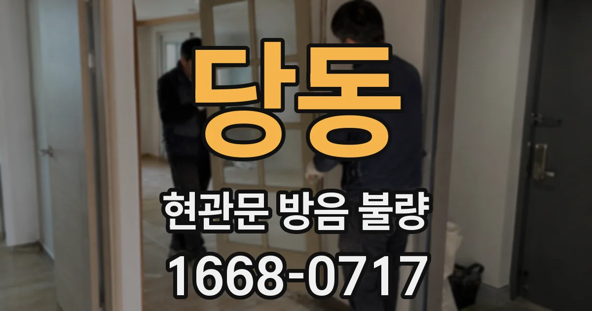 당동 현관문 방음 불량
