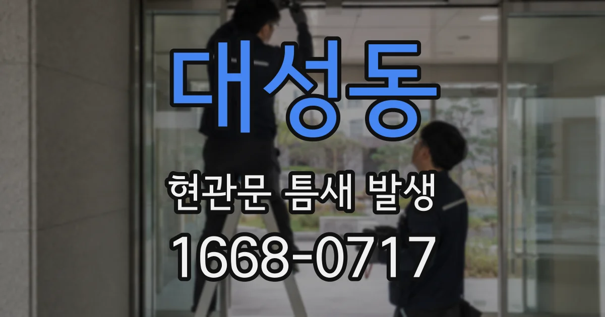 대성동 현관문 틈새 발생