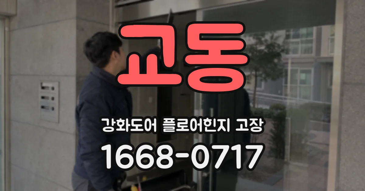 교동 강화도어 플로어힌지 고장