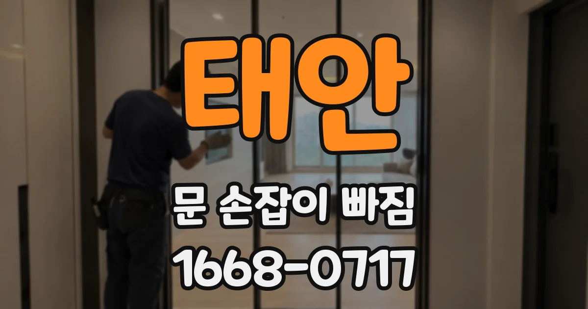 태안 문 손잡이 빠짐