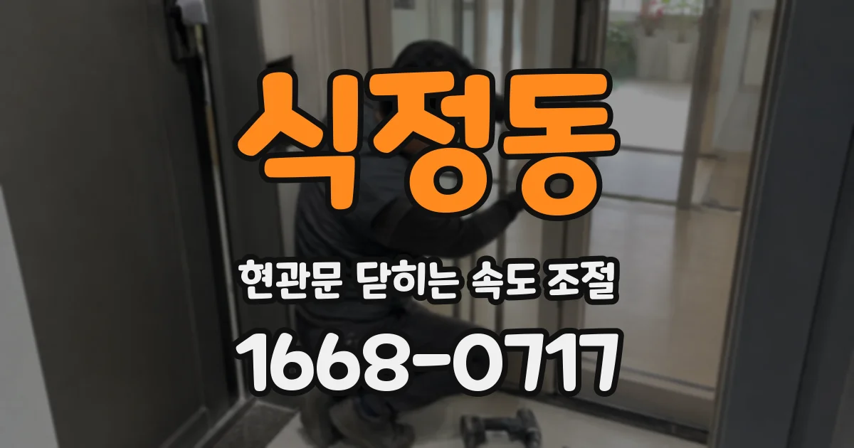 식정동 현관문 닫히는 속도 조절