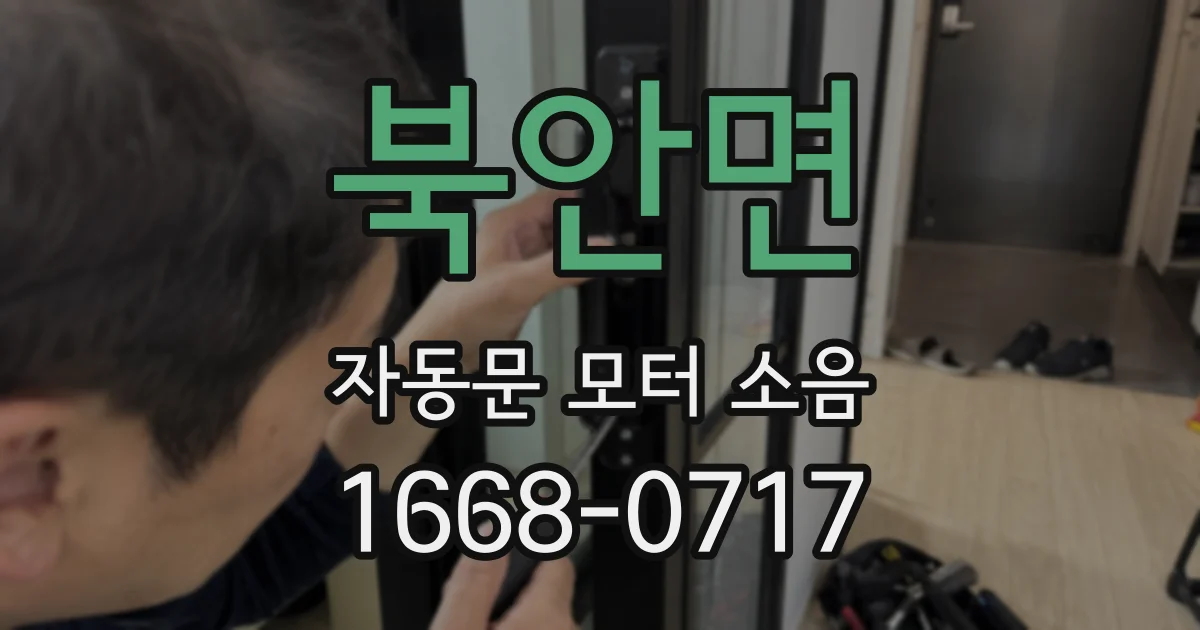 북안면 자동문 모터 소음