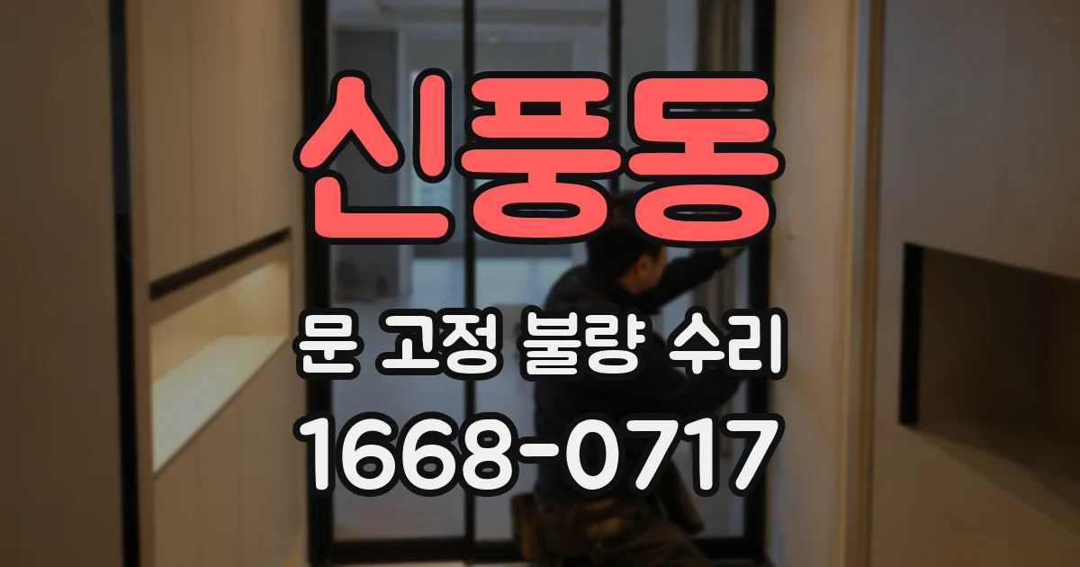 신풍동 문 고정 불량 수리