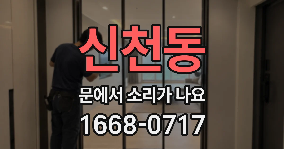 신천동 문에서 소리가 나요
