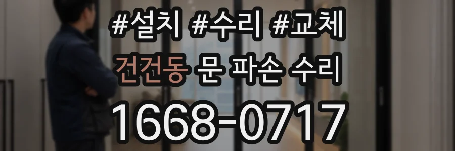 건건동 문 파손 수리