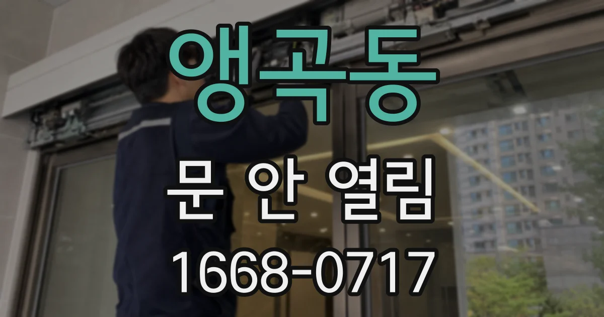 앵곡동 문 안 열림