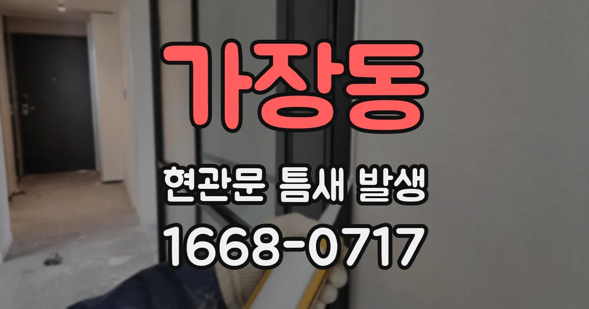 가장동 현관문 틈새 발생