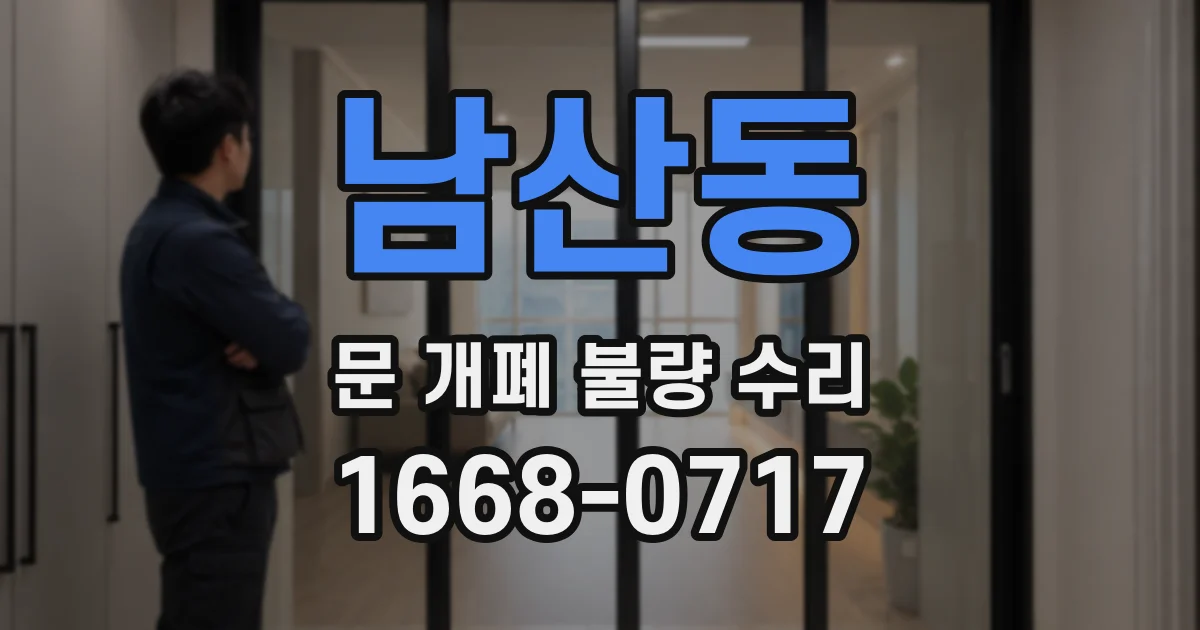 남산동 문 개폐 불량 수리