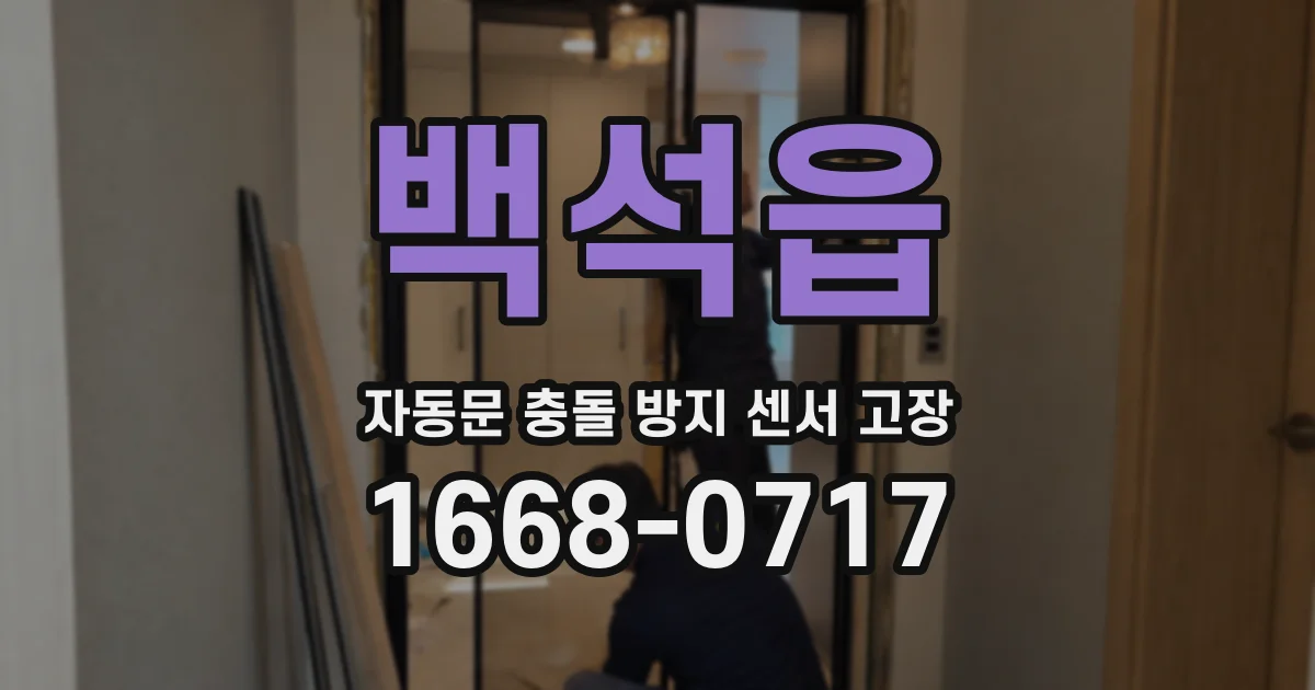 백석읍 자동문 충돌 방지 센서 고장