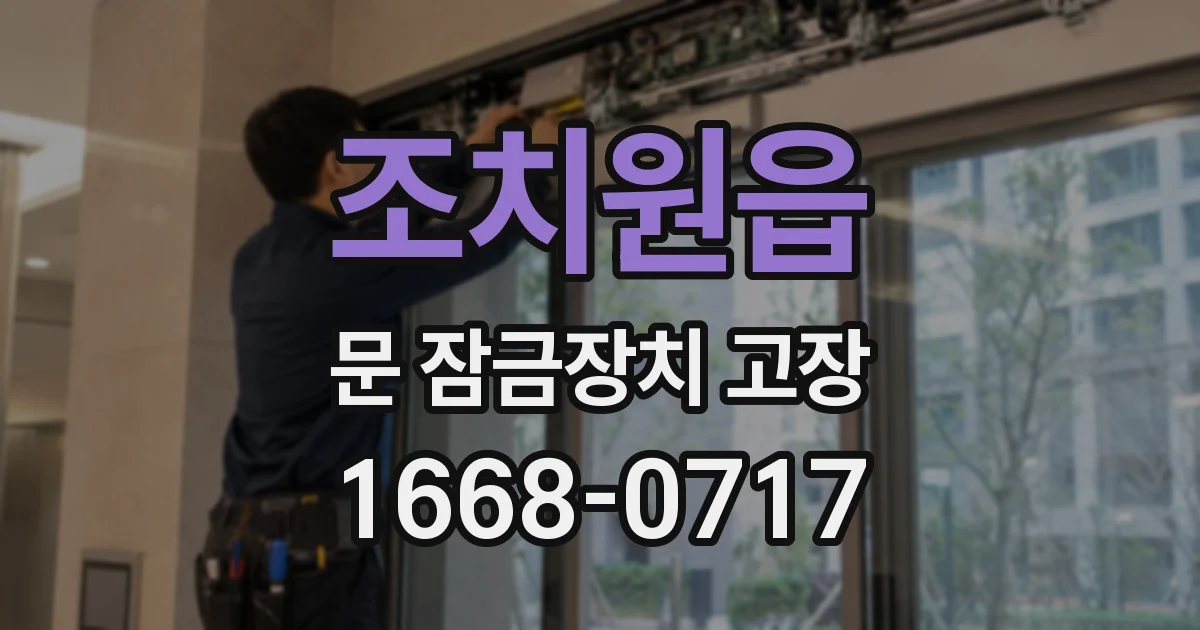 조치원읍 문 잠금장치 고장