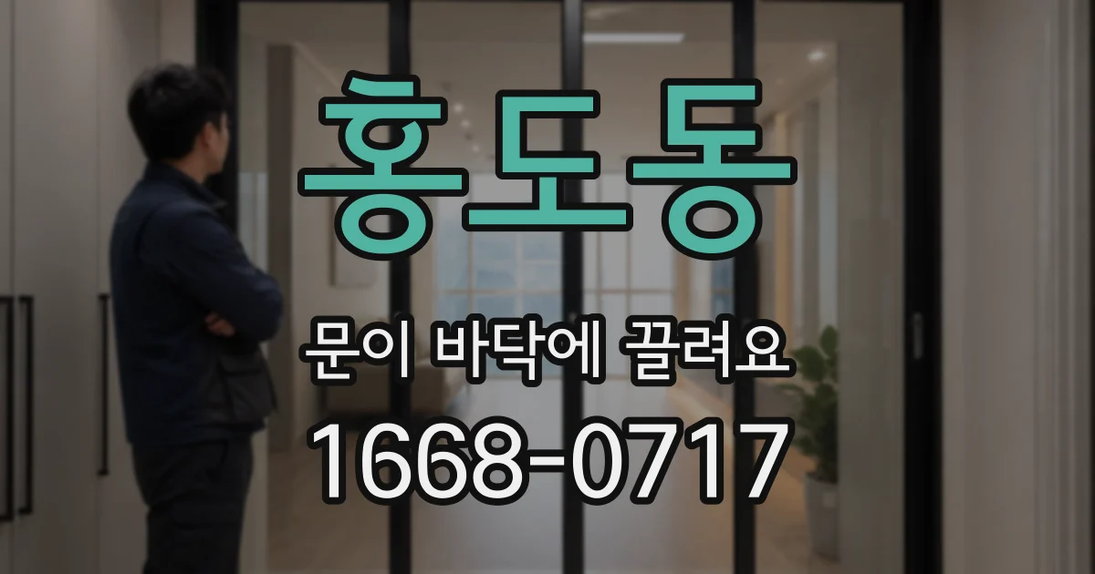 홍도동 문이 바닥에 끌려요