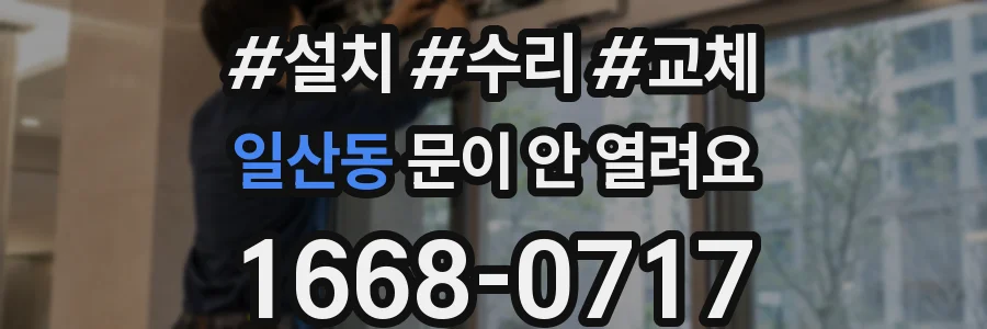 일산동 문이 안 열려요
