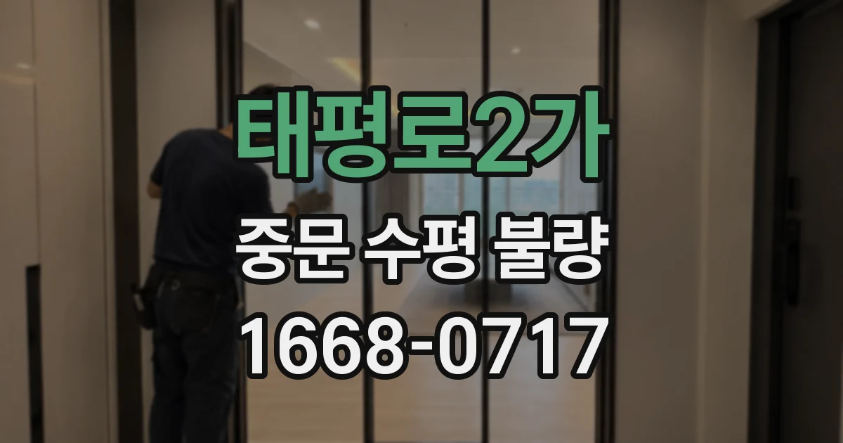 태평로2가 중문 수평 불량