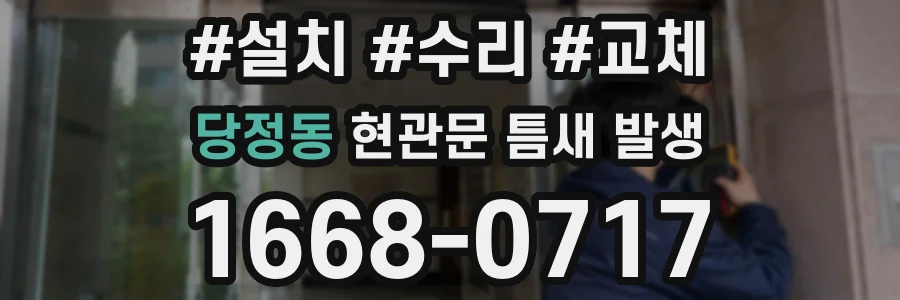 당정동 현관문 틈새 발생