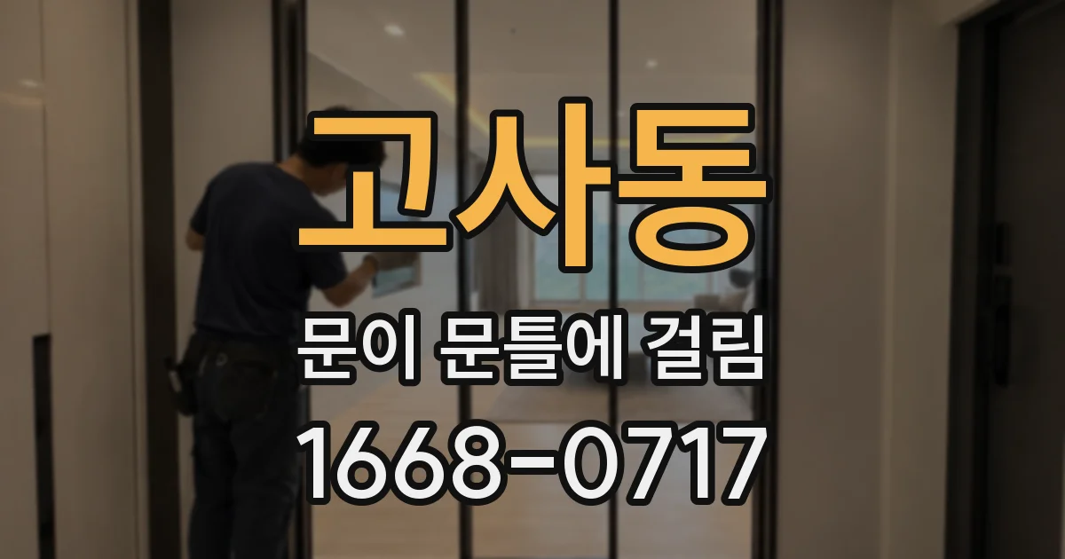 고사동 문이 문틀에 걸림