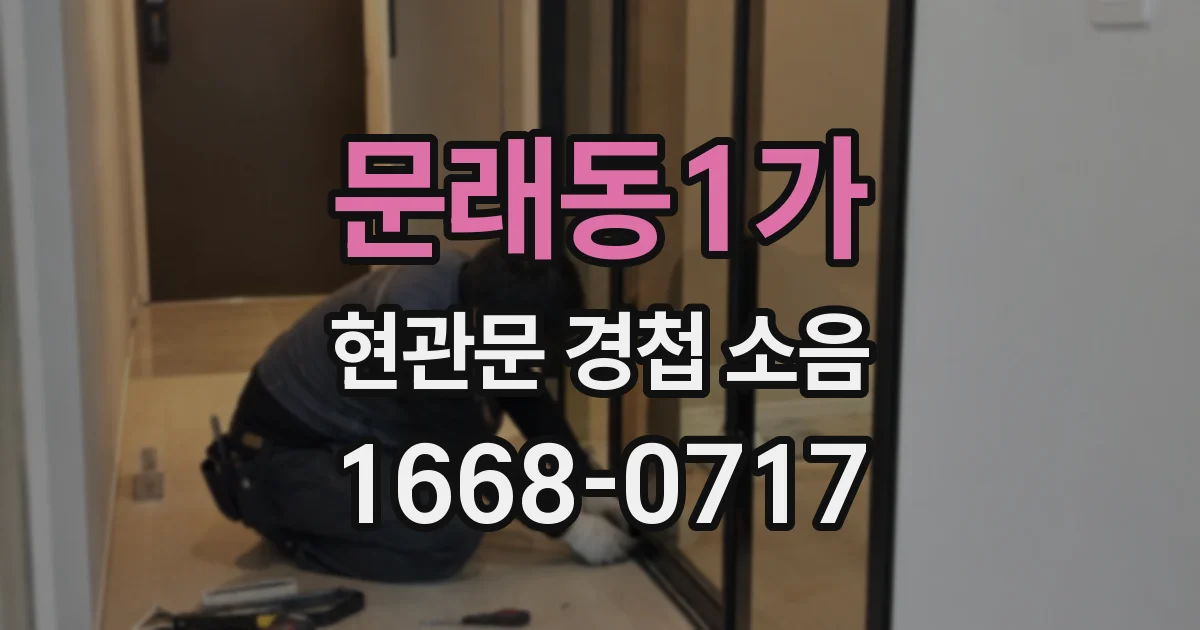 문래동1가 현관문 경첩 소음