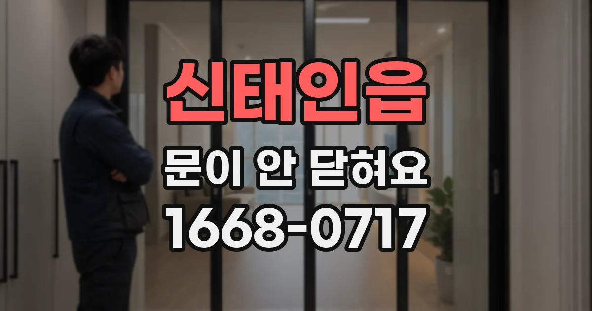 신태인읍 문이 안 닫혀요