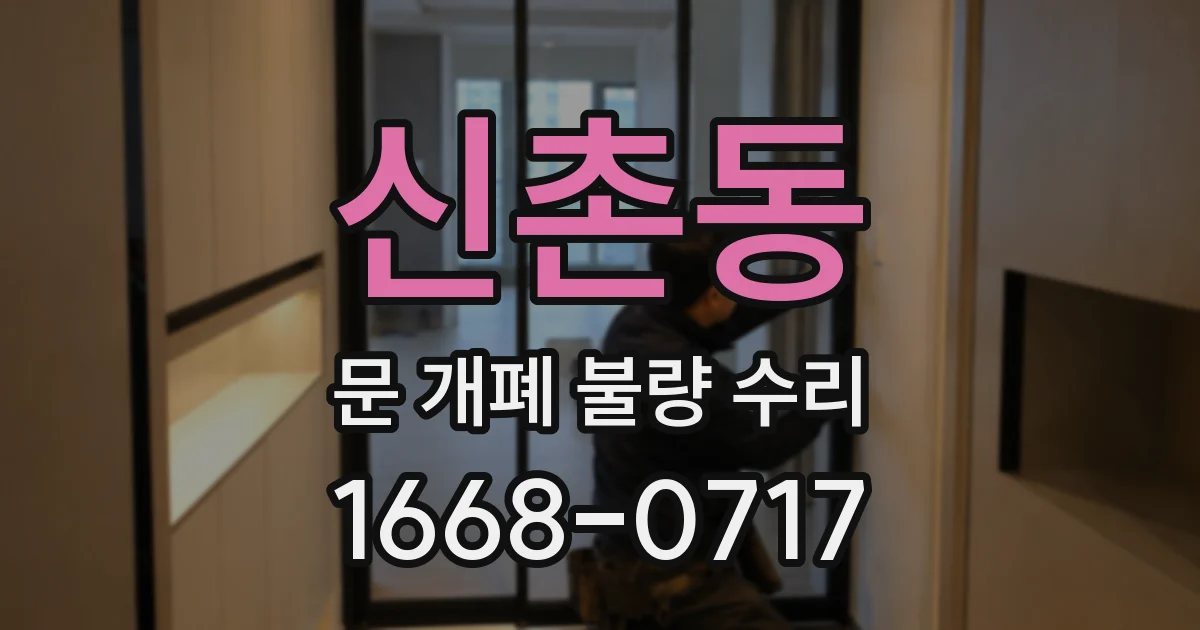 신촌동 문 개폐 불량 수리
