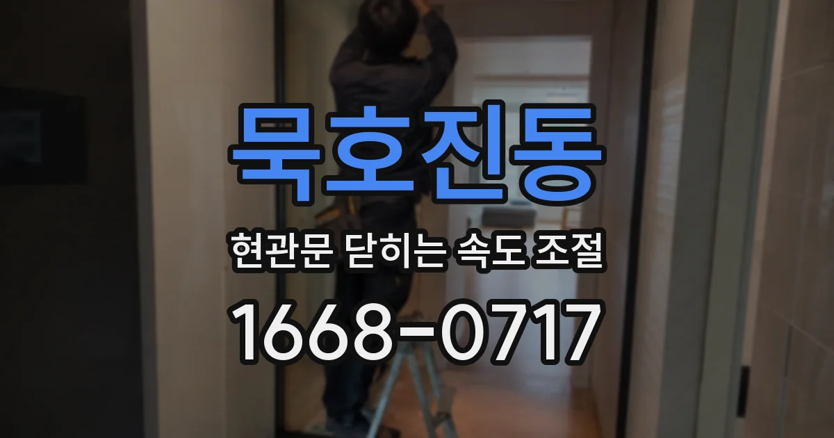 묵호진동 현관문 닫히는 속도 조절