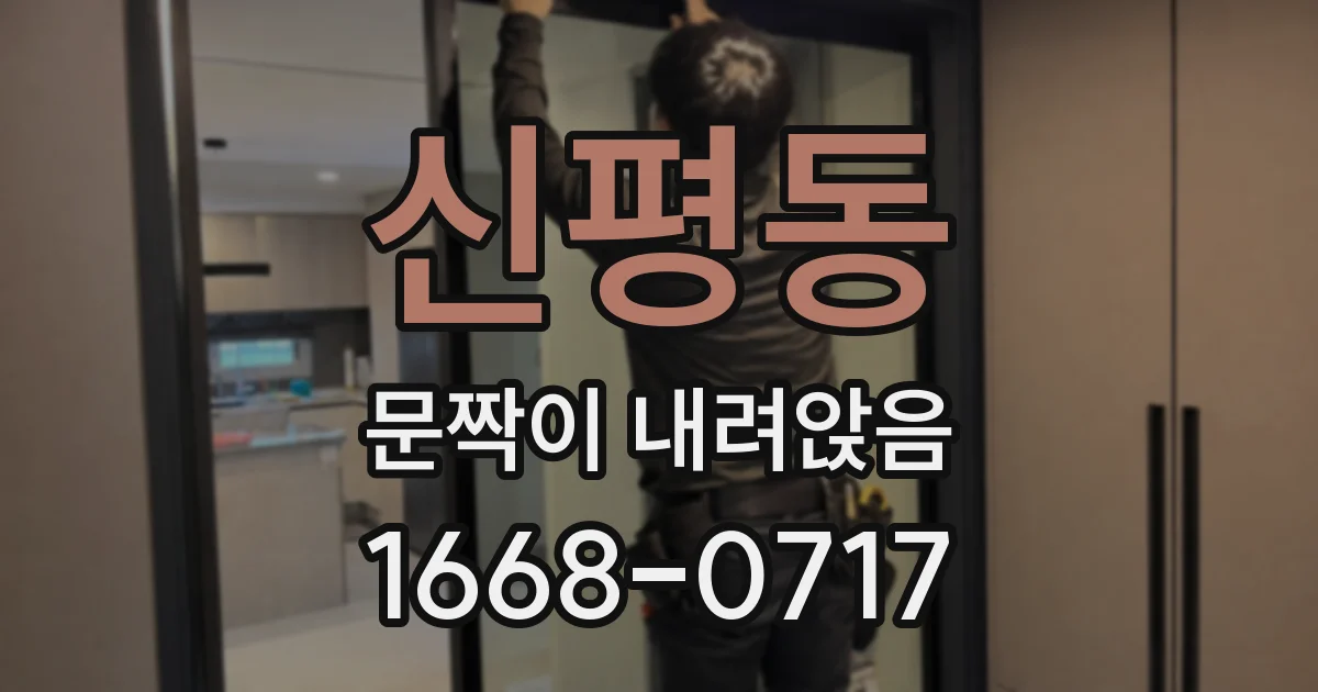 신평동 문짝이 내려앉음