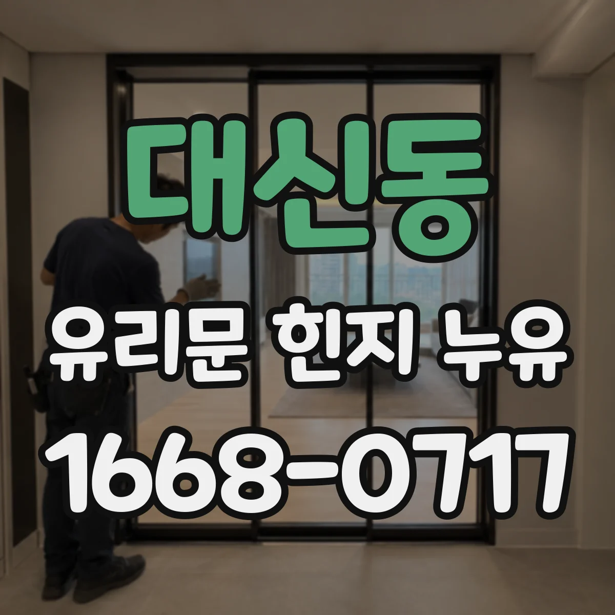 대신동 유리문 힌지 누유
