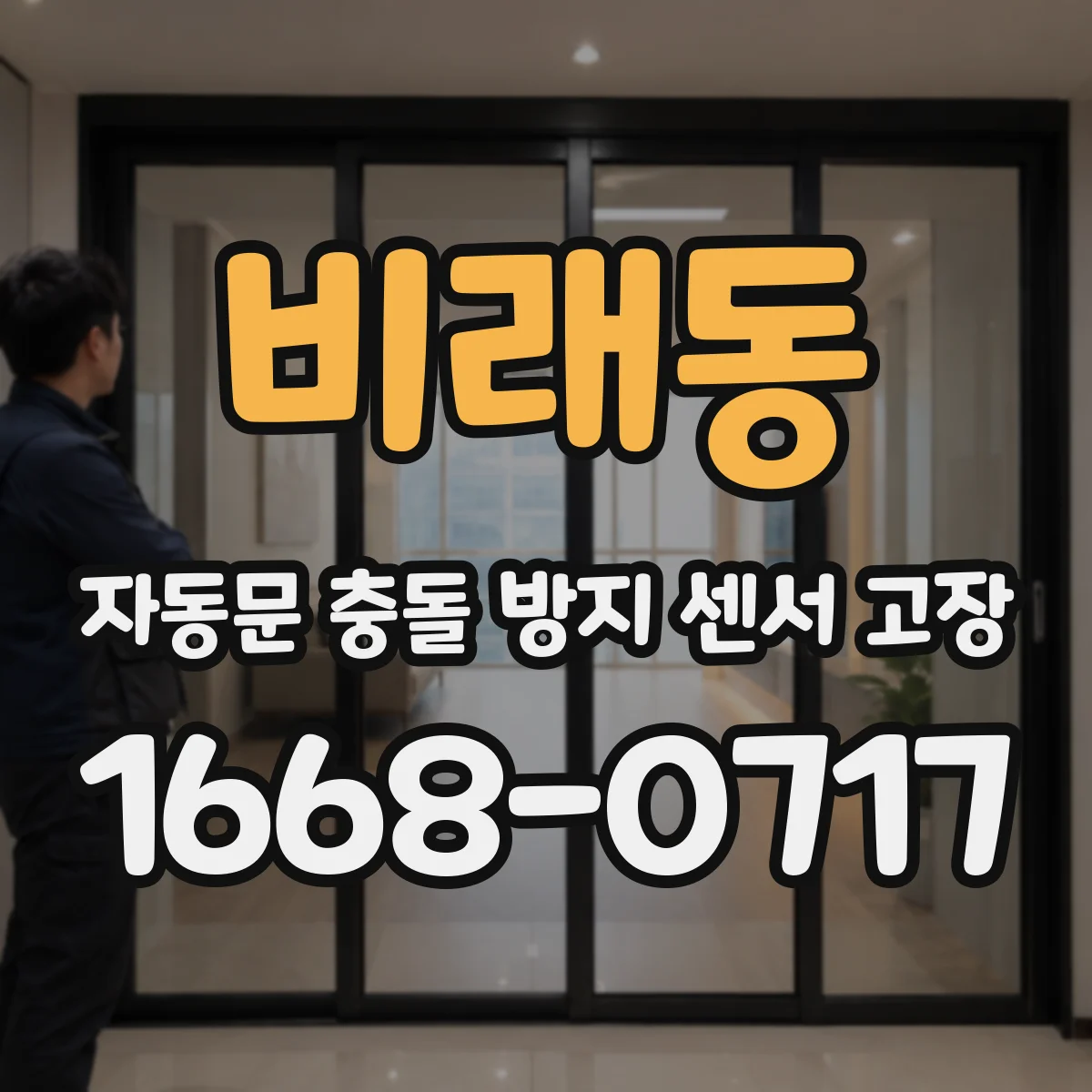 비래동 자동문 충돌 방지 센서 고장