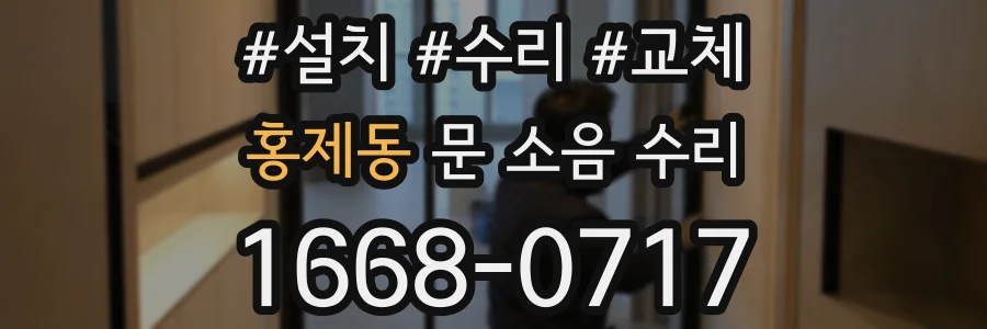 홍제동 문 소음 수리