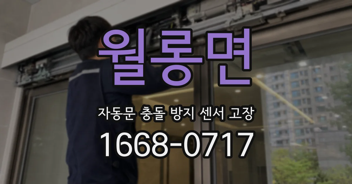 월롱면 자동문 충돌 방지 센서 고장