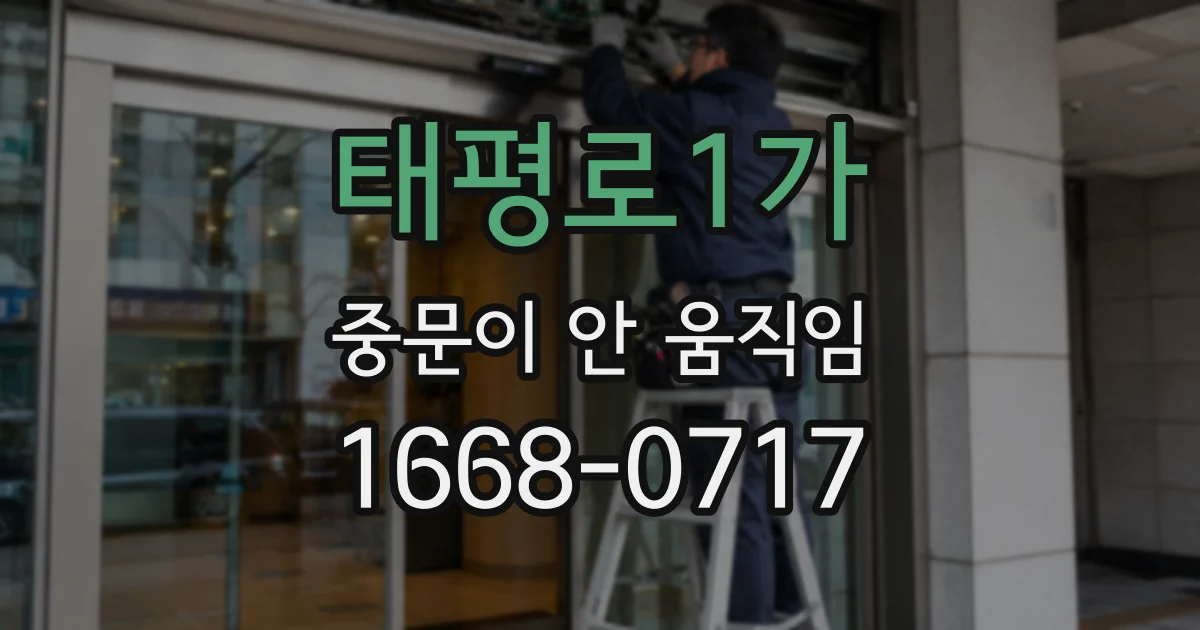 태평로1가 중문이 안 움직임