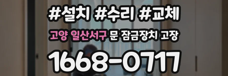 고양 일산서구 문 잠금장치 고장