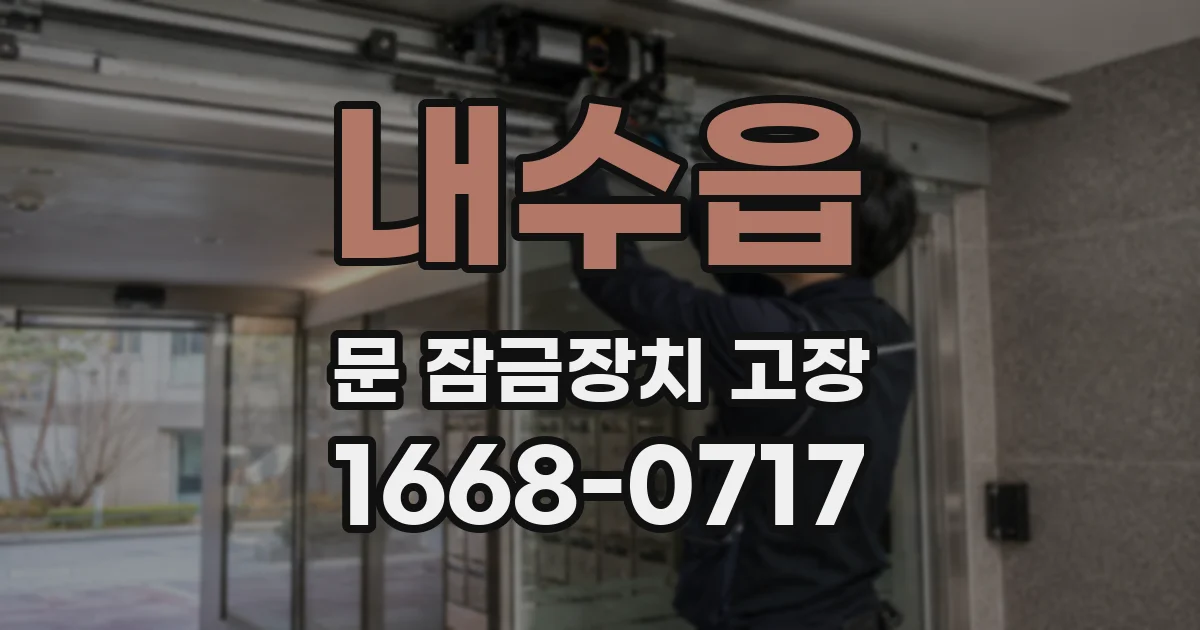 내수읍 문 잠금장치 고장