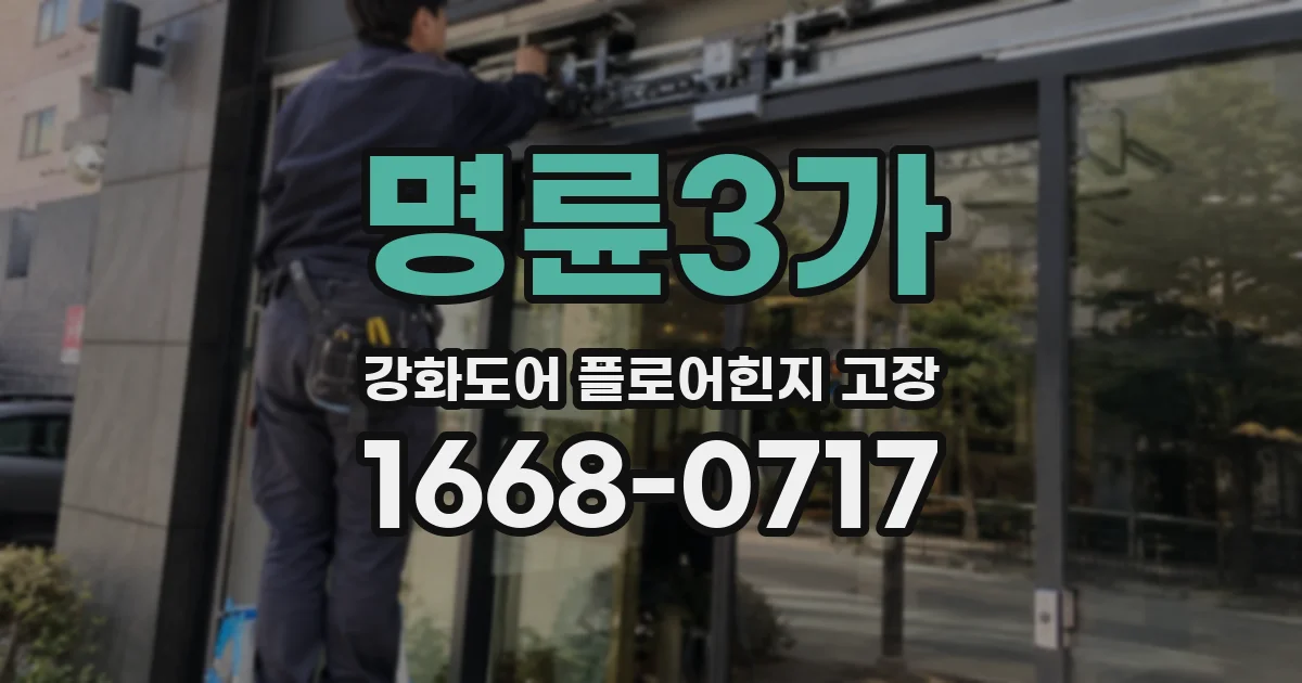 명륜3가 강화도어 플로어힌지 고장