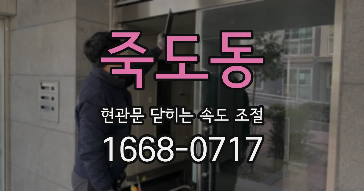 죽도동 현관문 닫히는 속도 조절