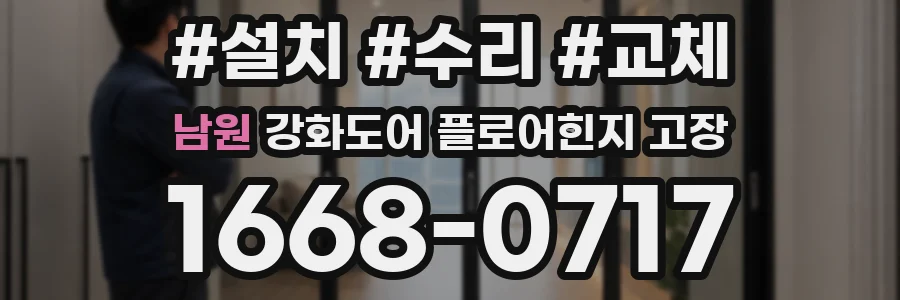 남원 강화도어 플로어힌지 고장