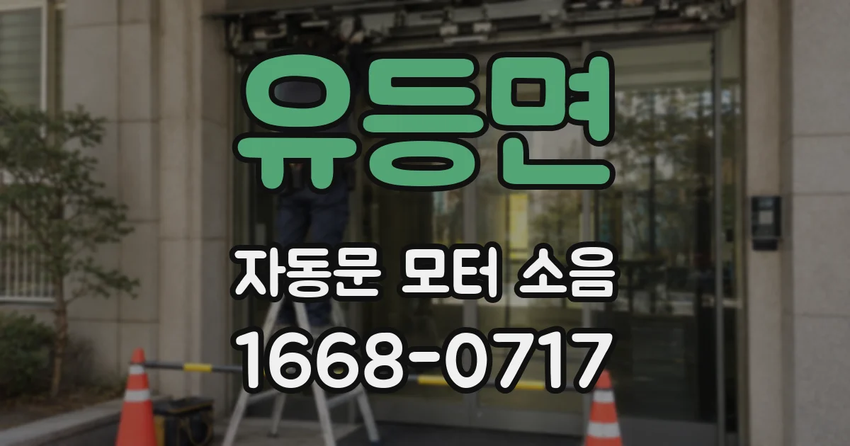 유등면 자동문 모터 소음