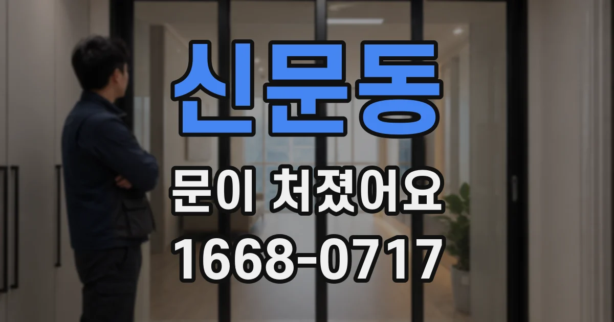 신문동 문이 처졌어요