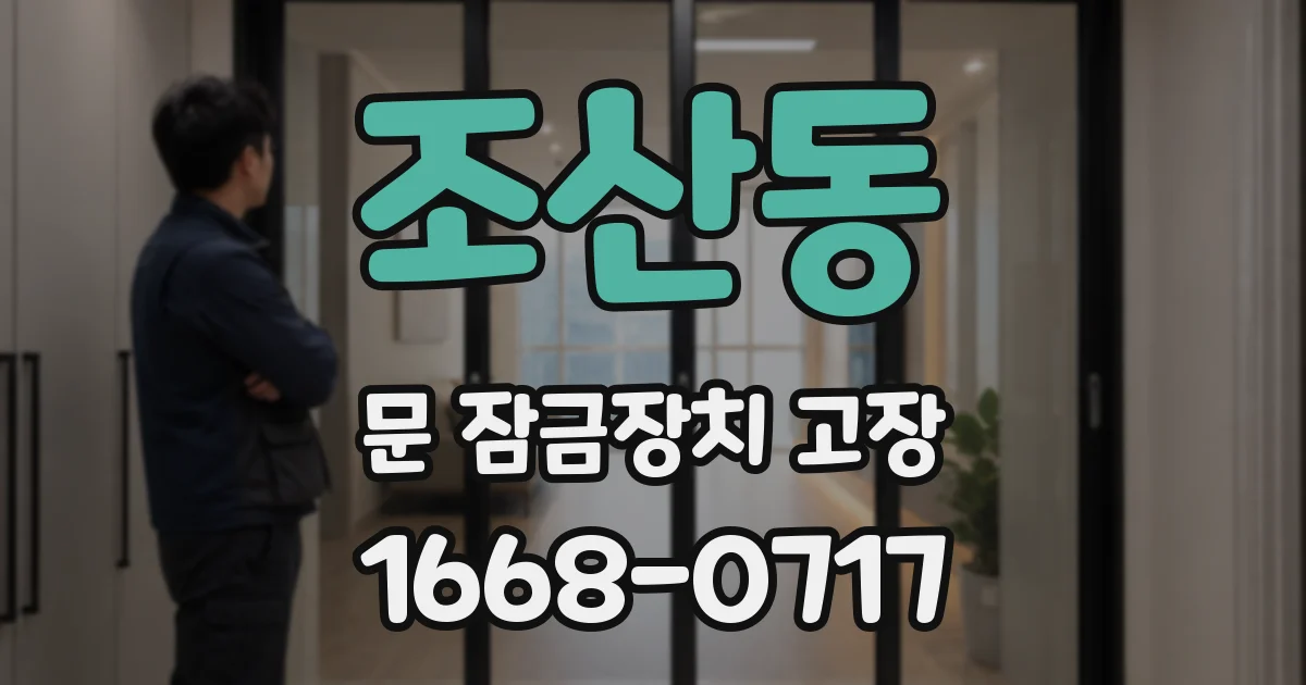 조산동 문 잠금장치 고장