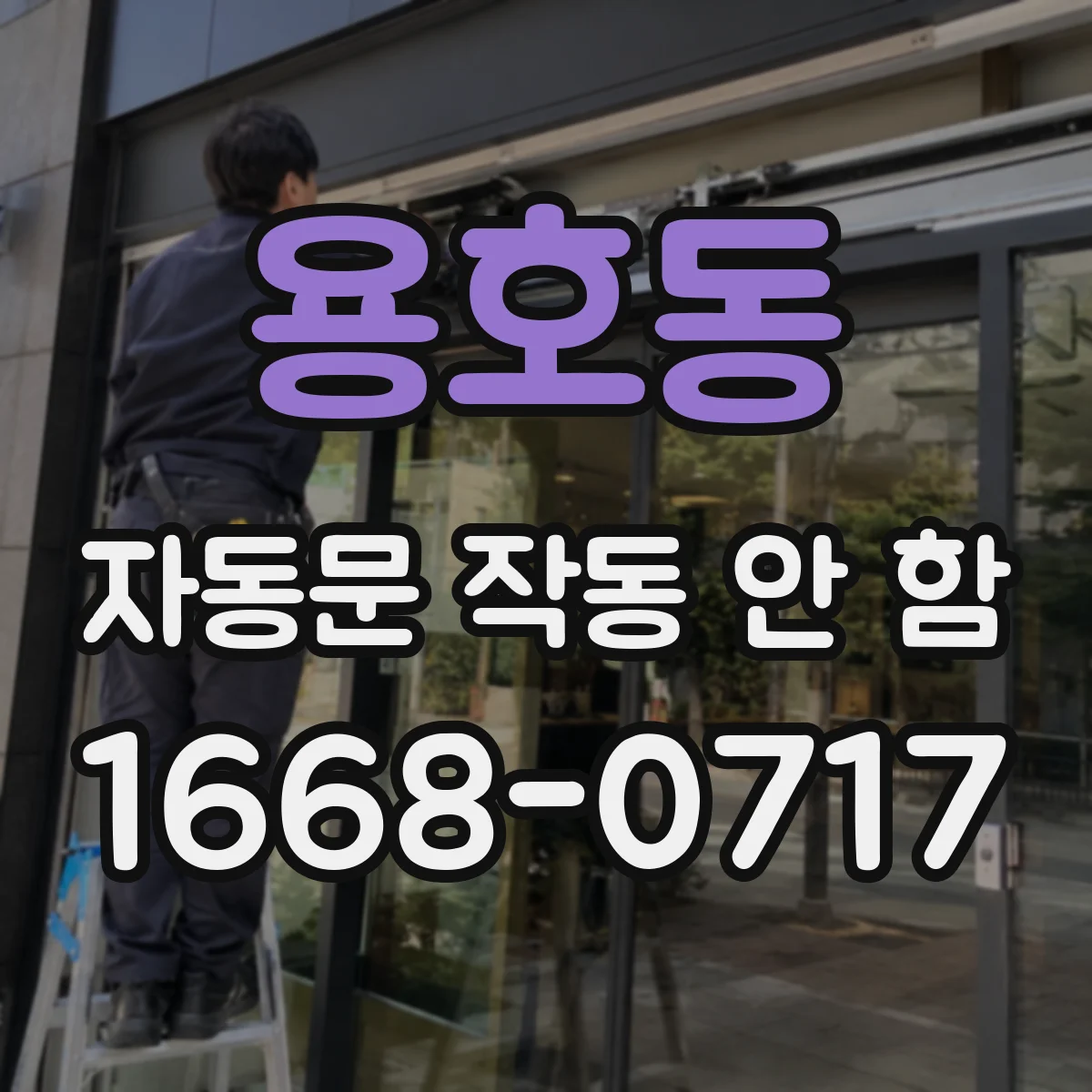 용호동 자동문 작동 안 함