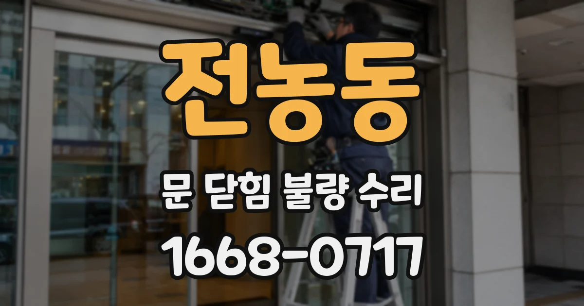 전농동 문 닫힘 불량 수리