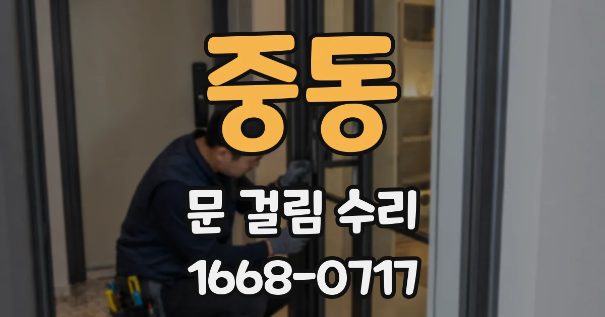중동 문 걸림 수리