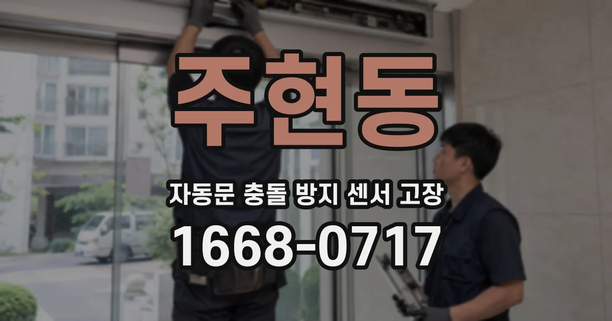 주현동 자동문 충돌 방지 센서 고장