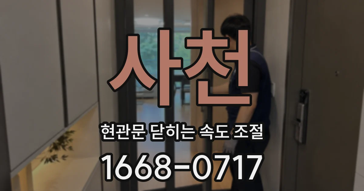 사천 현관문 닫히는 속도 조절