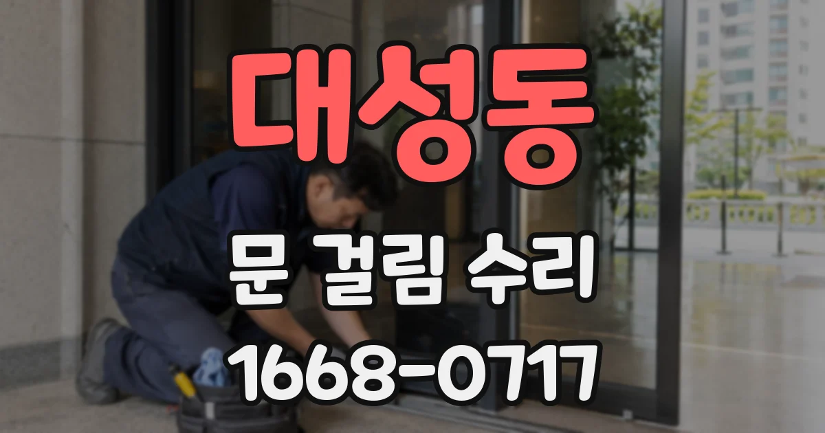대성동 문 걸림 수리